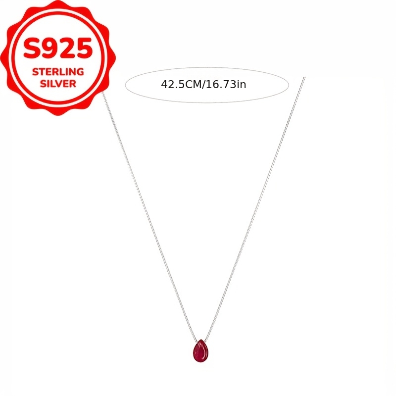 S925 Silver Minimalist Water Drop Pendant Necklace